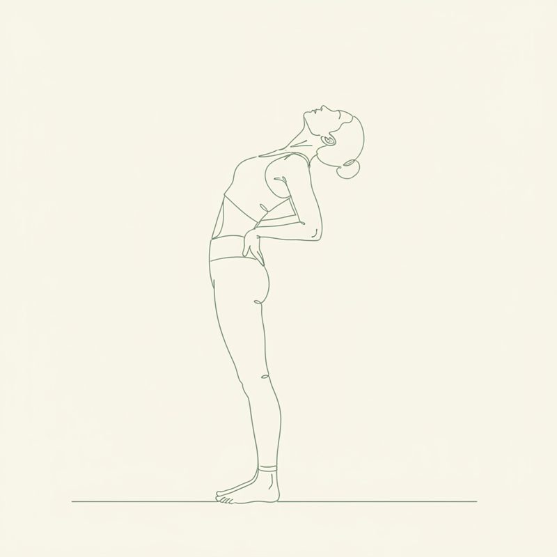 Half Wheel Pose yoga pose illustration