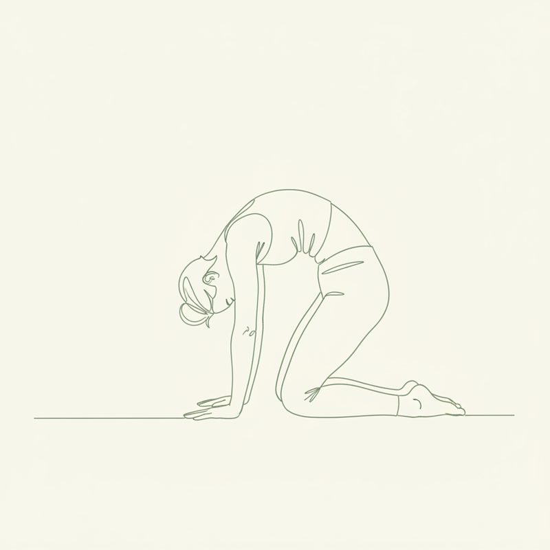 Cat Pose yoga pose illustration