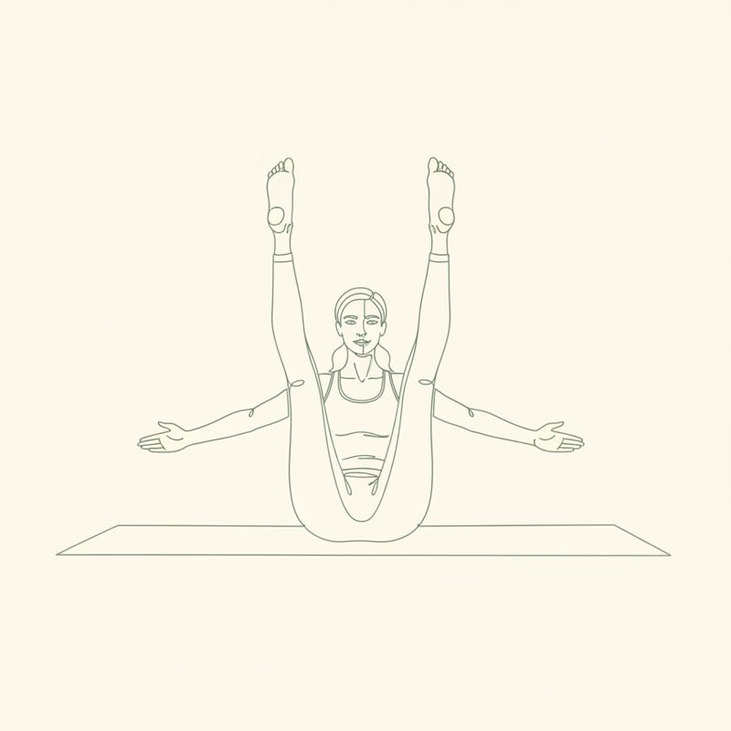 High Boat Pose yoga pose illustration