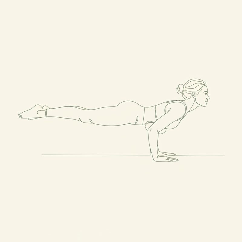 Simple Peacock Pose yoga pose illustration