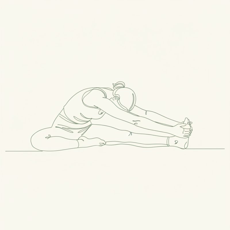 Bend to Right Leg yoga pose illustration