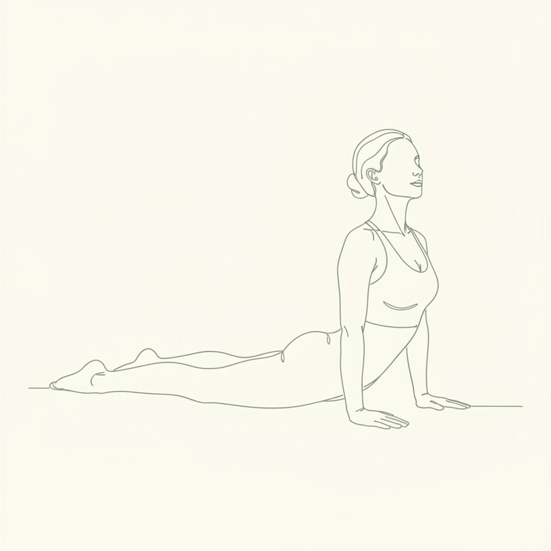 Half Cobra Pose yoga pose illustration