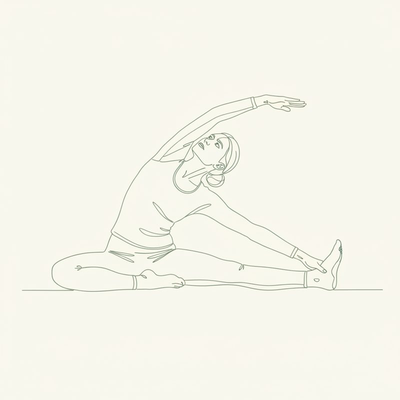 Bend to Right Leg with Rotation yoga pose illustration