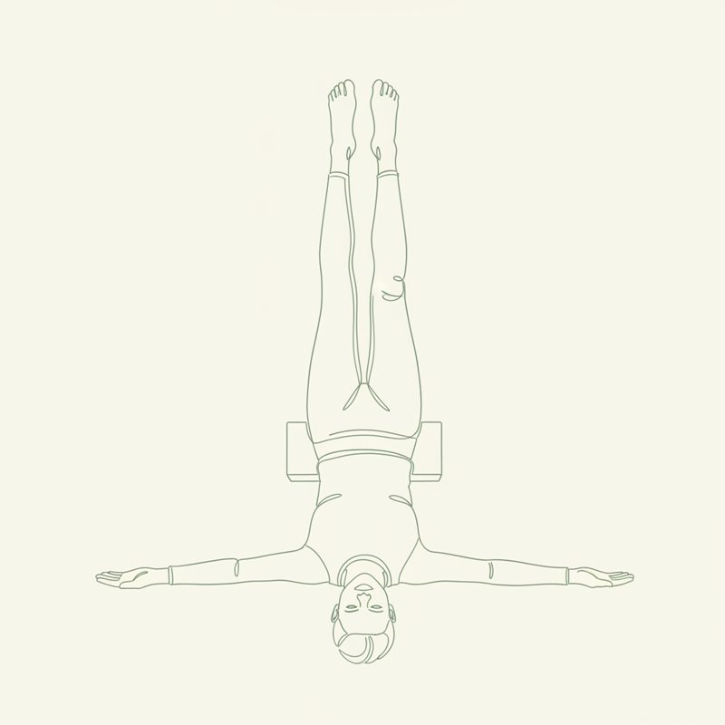 Upward Extended Feet Pose with Support yoga pose illustration