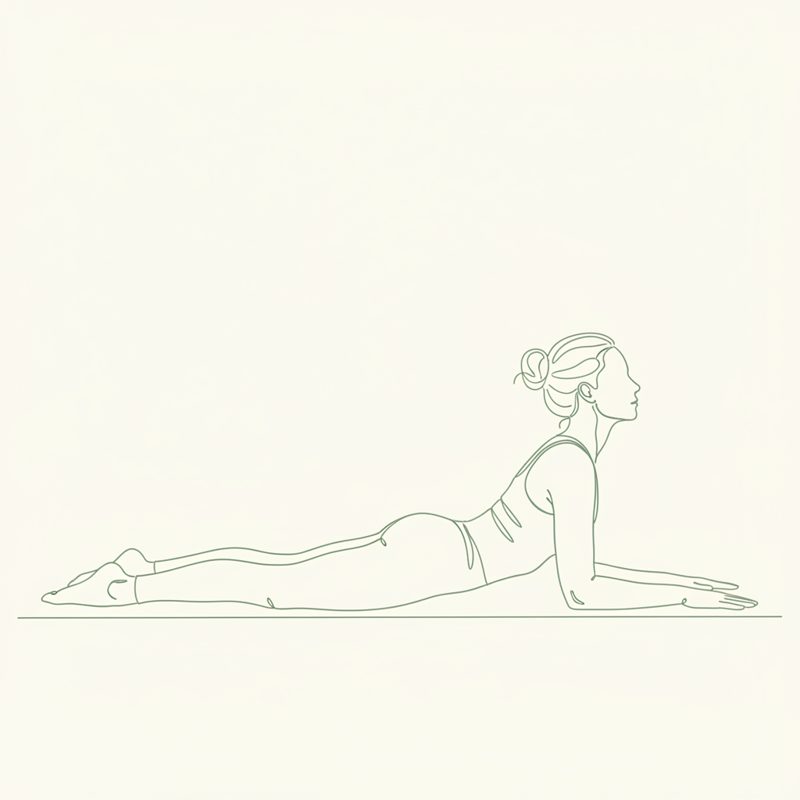 Locust Pose with Left Leg Up yoga pose illustration