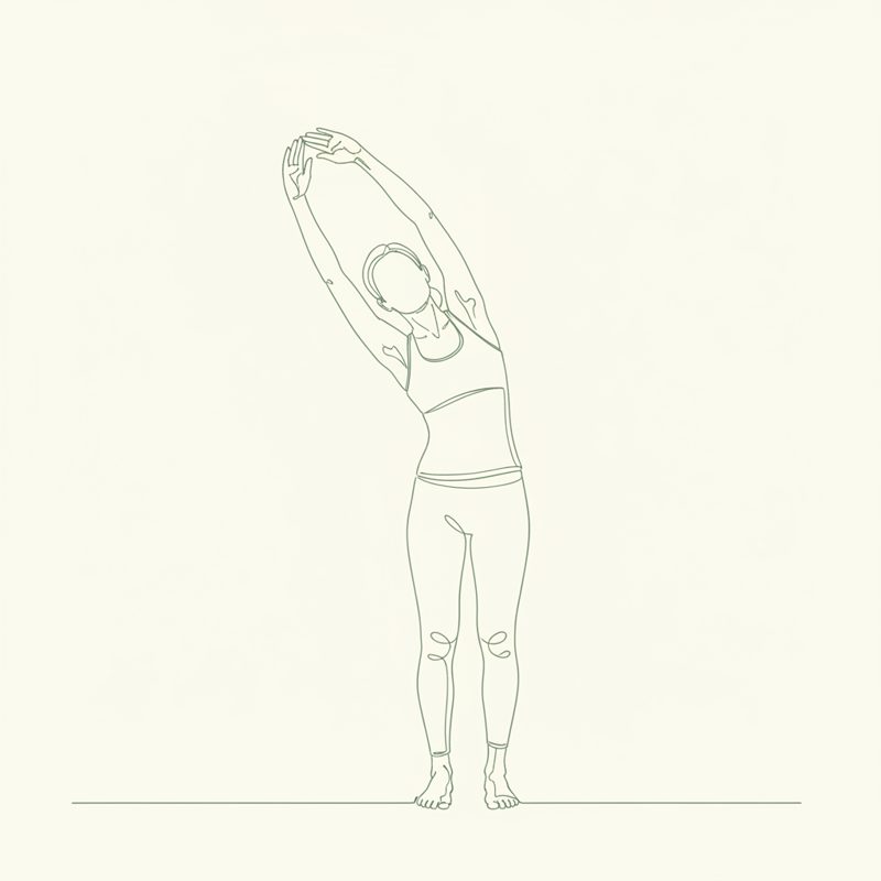 Wrist Grab Left Bend yoga pose illustration