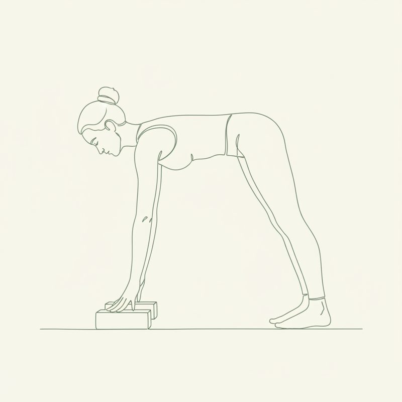 Standing Half Forward Bend yoga pose illustration