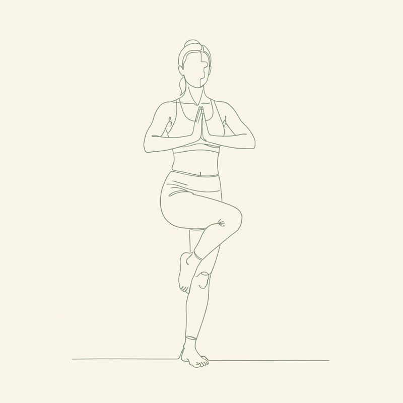 Eagle Pose (Left) yoga pose illustration