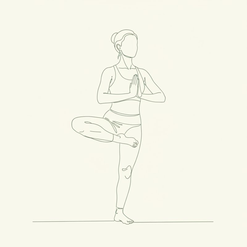 Left Toestand yoga pose illustration