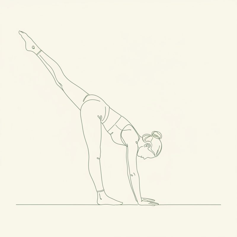 Standing Split - Forward Stretch with Left Leg Up yoga pose illustration