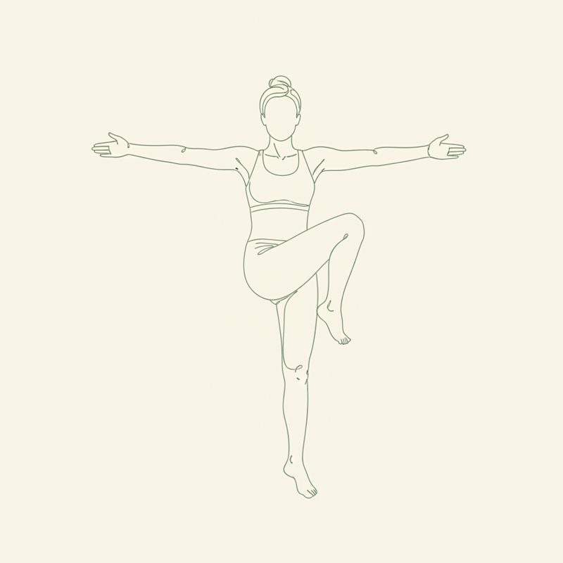 Rotation Pose with Legs to the Right yoga pose illustration