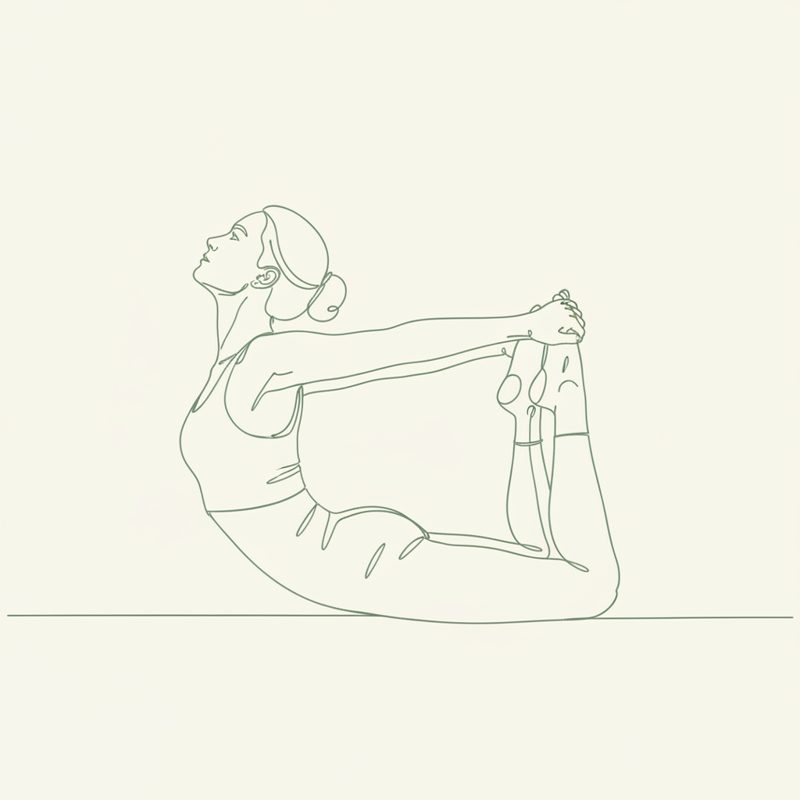 Bow Pose yoga pose illustration