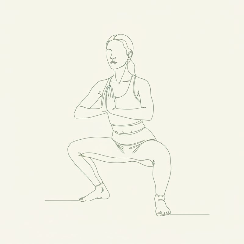 Garland Pose yoga pose illustration