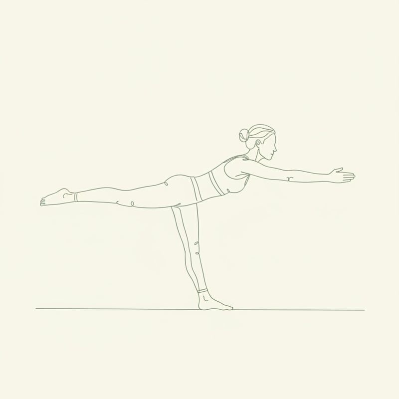 Warrior Pose on Right Foot yoga pose illustration