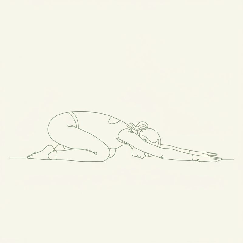 Child's Pose yoga pose illustration