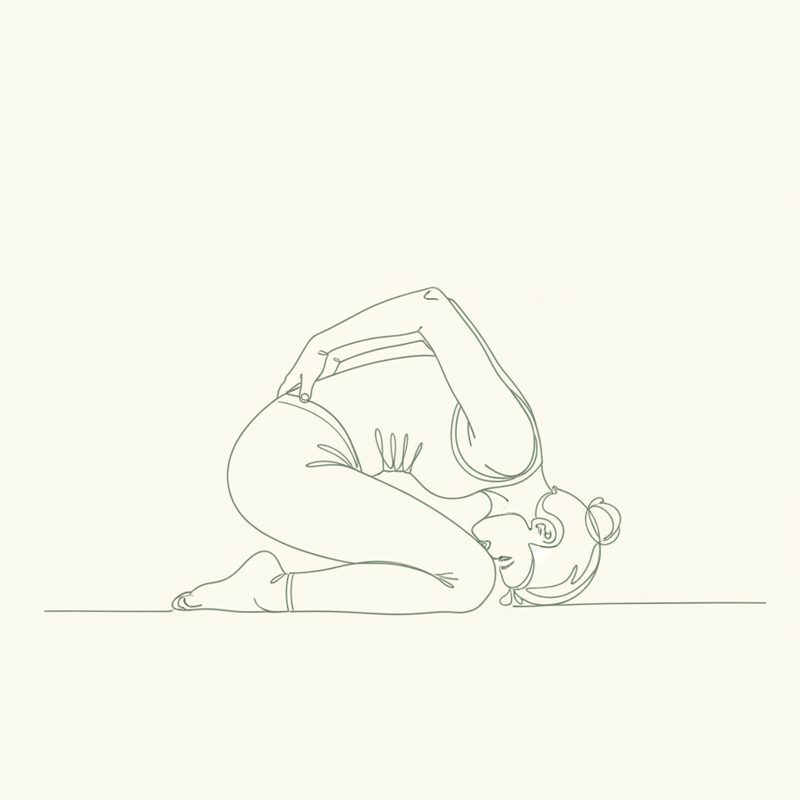 Hare Pose yoga pose illustration