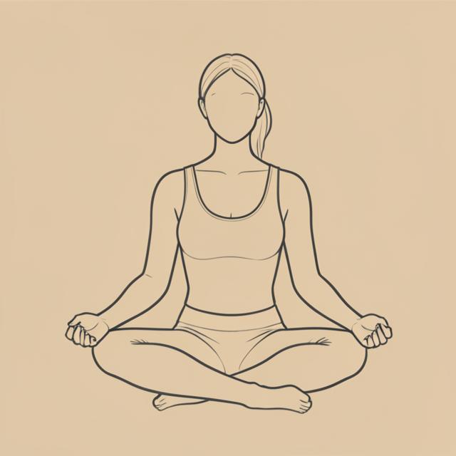 Easy seat, settling breath illustration
