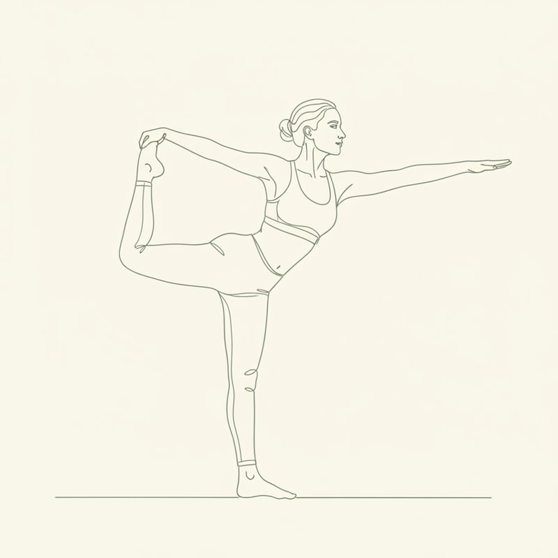 Lord of the Dance Pose (Left) yoga pose illustration
