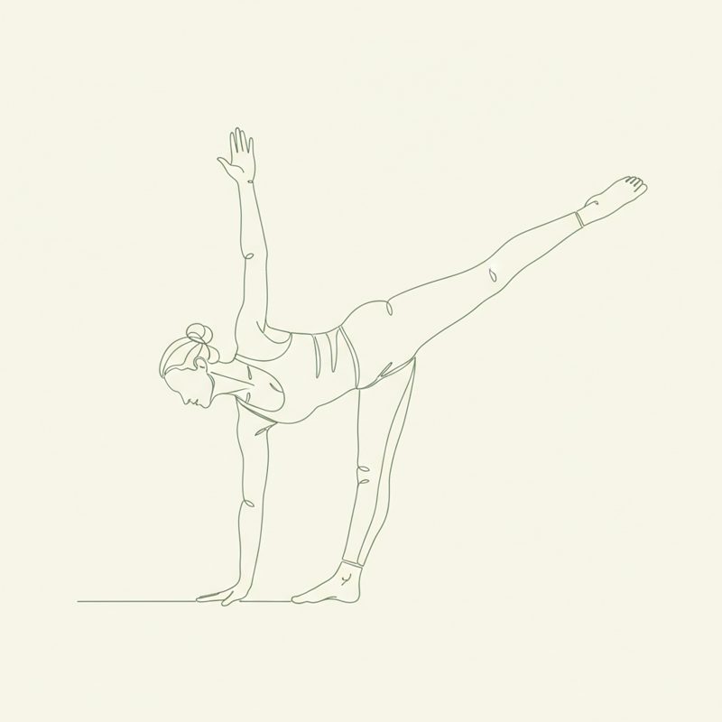 Half Moon Pose yoga pose illustration