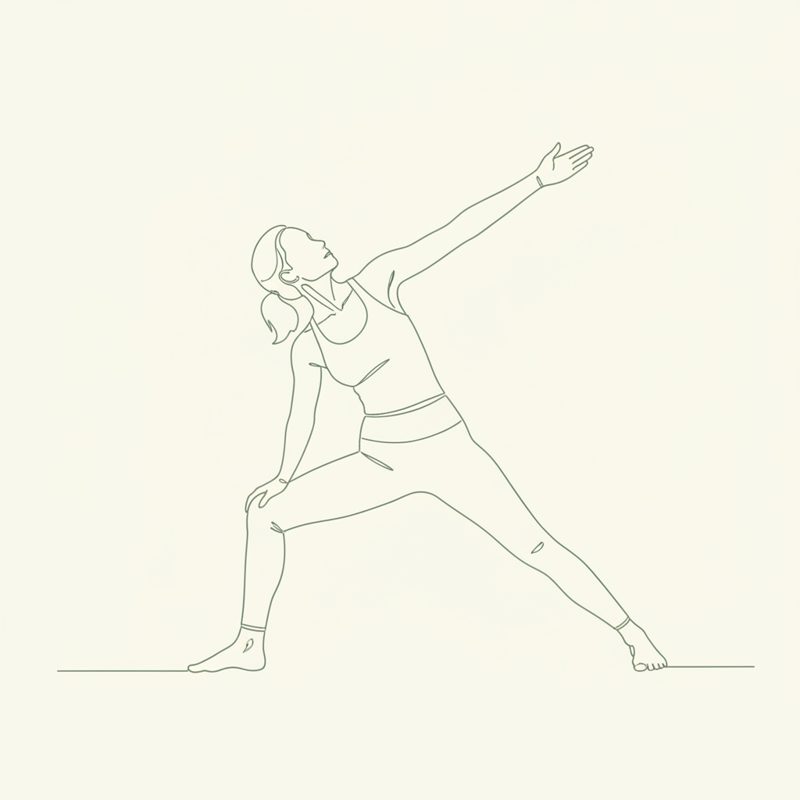 Extended Left Side Angle Pose yoga pose illustration