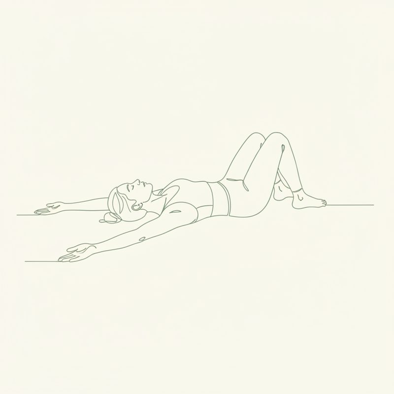 Spinal Bend Pose with Legs to the Right yoga pose illustration