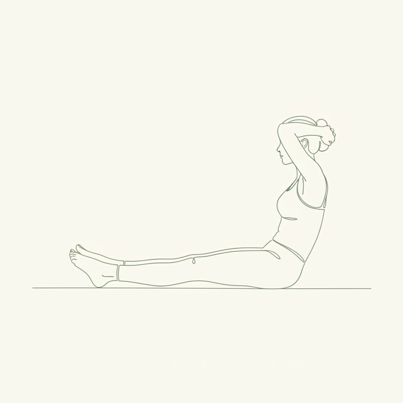 Low Boat Pose yoga pose illustration