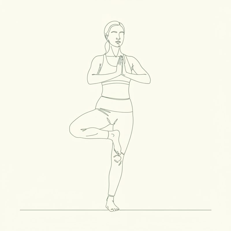 Eagle Pose (Right) yoga pose illustration