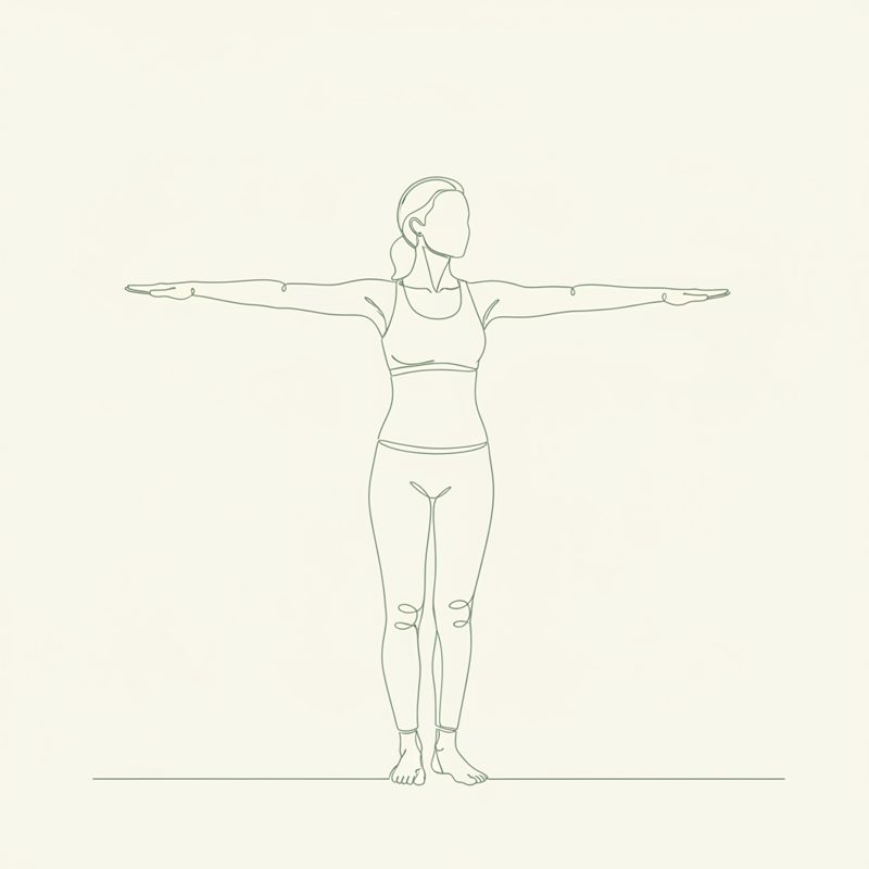 Left Waist Rotation Pose yoga pose illustration