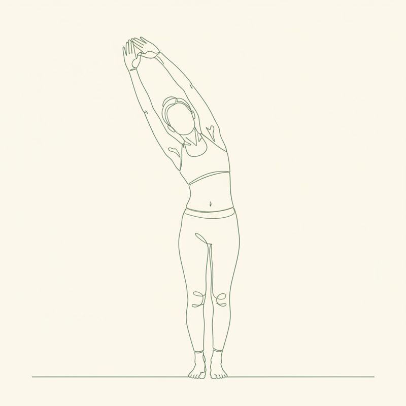 Right Bend yoga pose illustration
