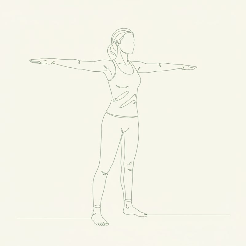 Right Waist Rotation Pose yoga pose illustration