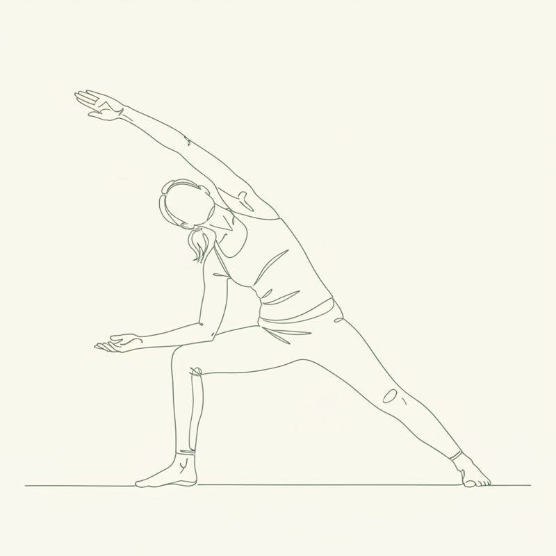 Extended Right Side Angle Pose yoga pose illustration