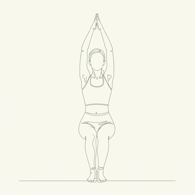Chair Pose yoga pose illustration