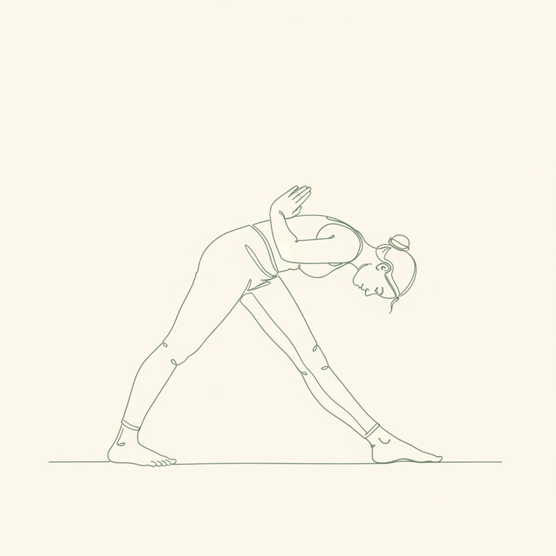 Standing Bend to Left Leg yoga pose illustration