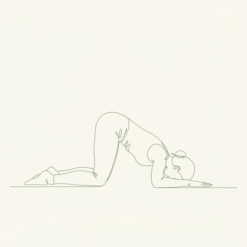 Knees, Chest and Chin Pose yoga pose illustration