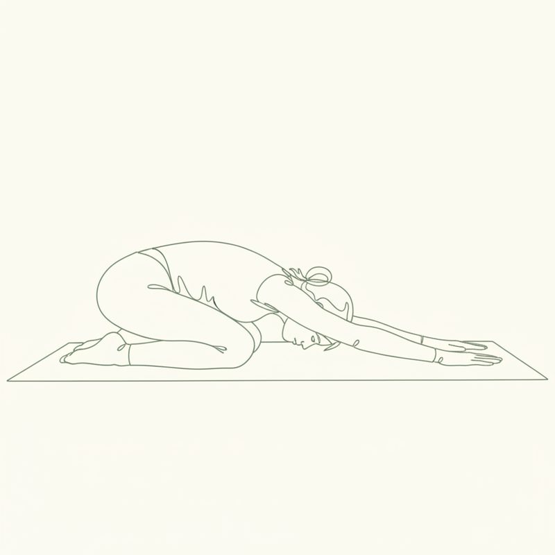 Head Down Hero Pose yoga pose illustration