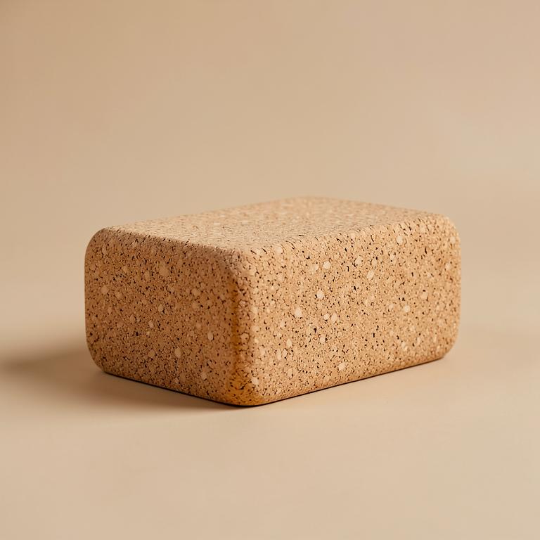 Organic cork yoga block